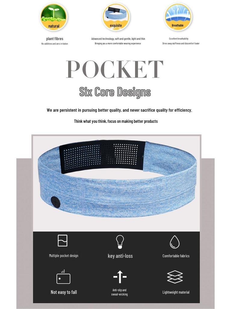 Adjustable Elastic Waist Pack with Water Bottle Holder and Phone Pocket