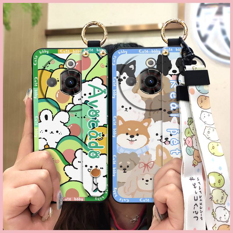 Ring Back Cover Phone Case For ZTE Nubia Focus Pro 5G Phone Holder Wrist Strap Silicone Shockproof Durable Anti-dust