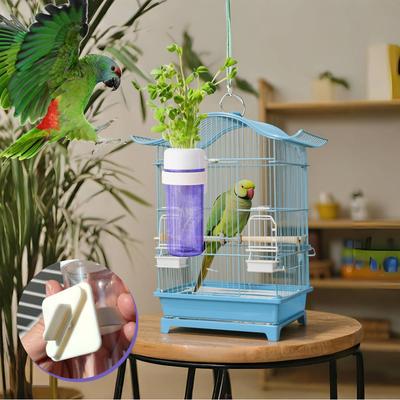 Parrot Veggies Feeder Parakeet Vegetable Holder With Water-Storage Design For Cage Keep Greens Fresh Pet Bird Food Container For