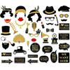 42Pcs 1920s Photo Booth Props Roaring 20's Party Photo Props, 1920s Party Supplies for Luxury Party, Speakeasy Party, Gan