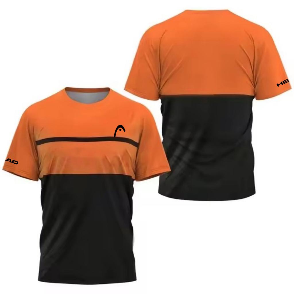 T-shirt da uomo stampata in 3D con freccia, asciugatura rapida, per sport come Tennis, Pickleball, Badminton, Moda di strada, Manica corta