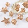4/8 Stück Weihnachtskugel-Ornamente Gold Hohlstern Anhänger Weihnachtsbaum Hängende Dekoration für Zuhause 2026 Neujahr Navidad Geschenke