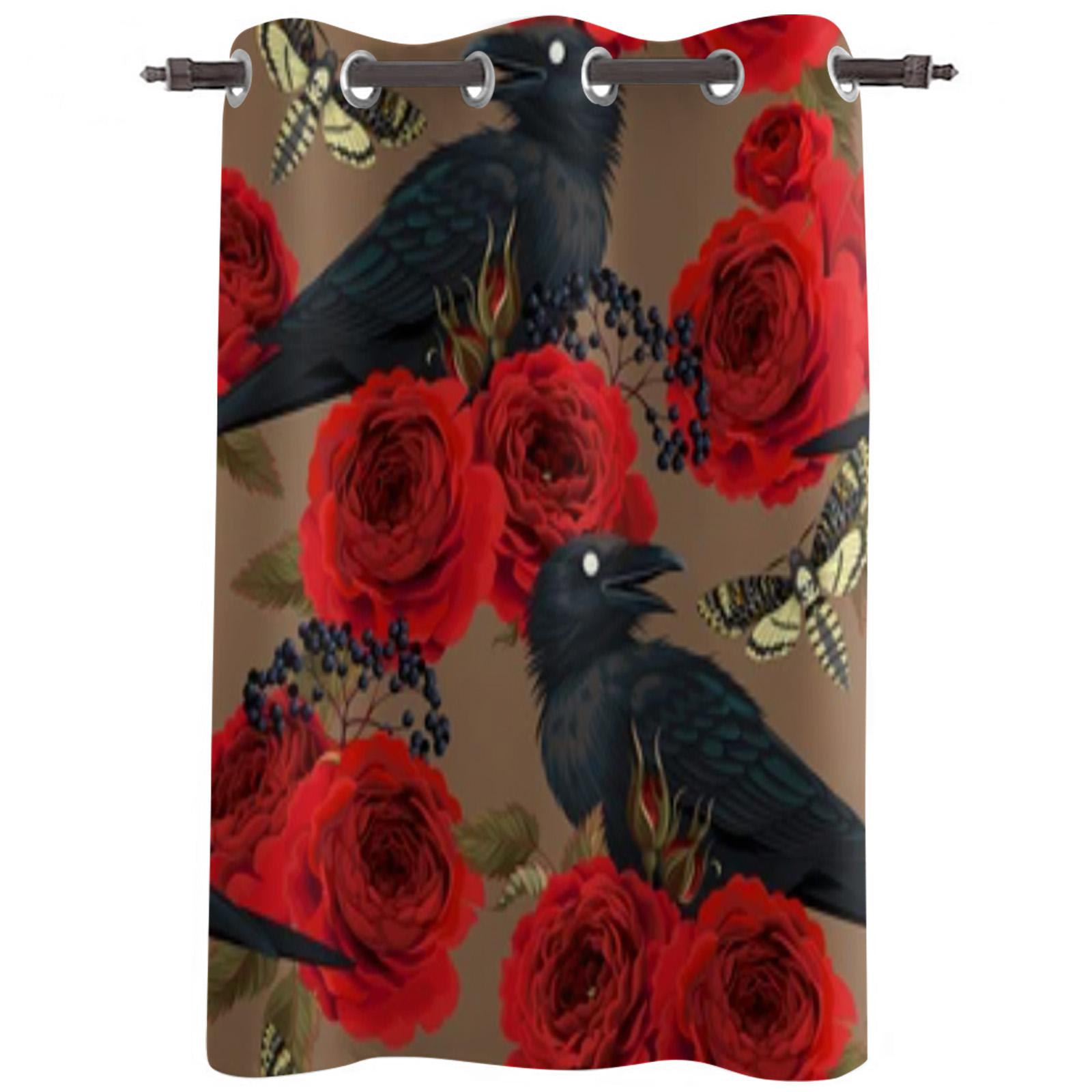 Штора для окна с воронами — фото 2