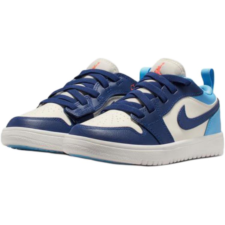 Jordan Air Jordan 1 Low top Basketball Shoes White Blue Children Aged 3 7 Years Old DR9748-149