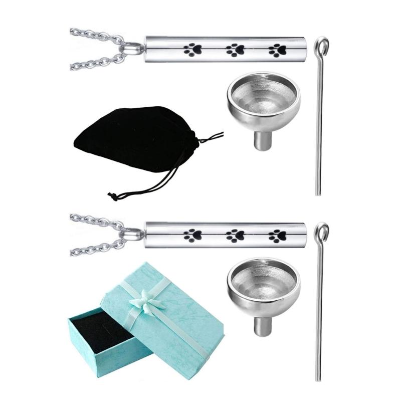 Paw Pattern Cremation Urn Jewelry Pet Cremation Jewelry Ashes Necklaces Creative Pet Cremation Jewelry