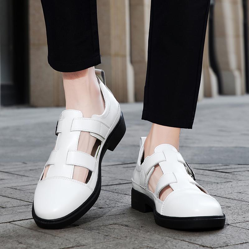 Fashion Non-slip Sports Shoes Lightweight Business Sandals Men Outdoor Casual Flats Summer Fashion Sandals Genuine Leather Beach Shoes