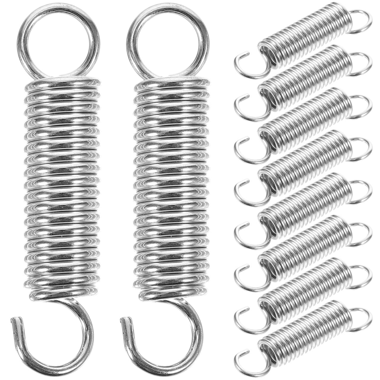 

COSMEVIVI 10pcs Stainless Steel Tension Spring Tension Spring with Hook End Small Spring for срібний