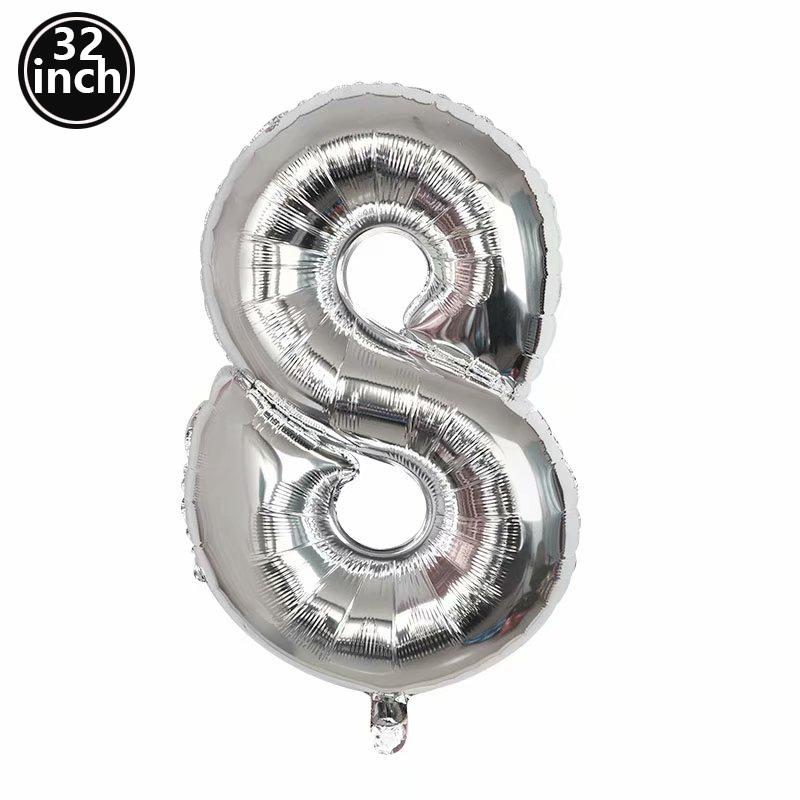 Multi Color Large Numbers 1 Balloon 32Inch 1 2 3 4 5 6 7 8 9 Birthday Ball Red Digit Bachelorette Balloons Figure Golob Balloons