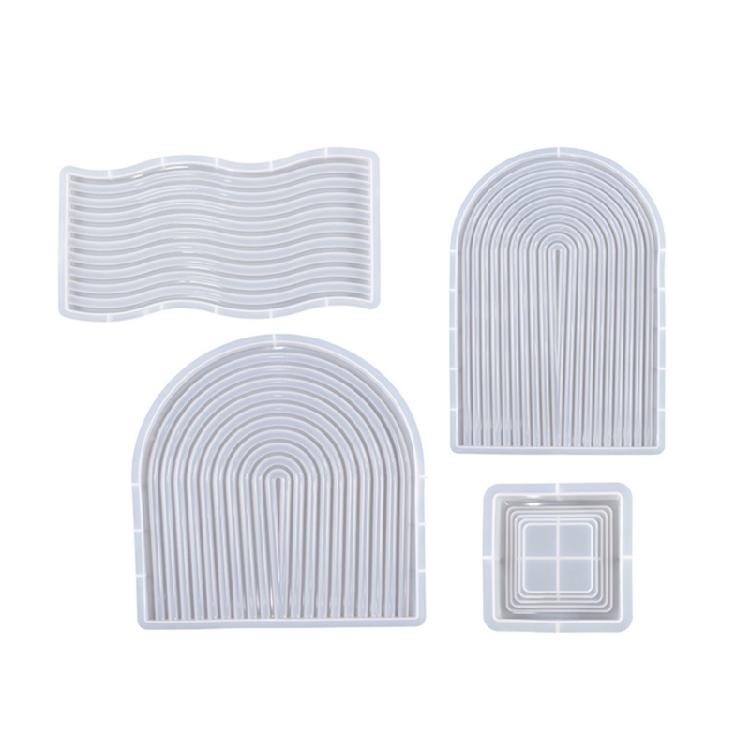 Resin Tray Mold Silicone Coasters Mold for Cup Mat Home Decor Jewelry Box Mold