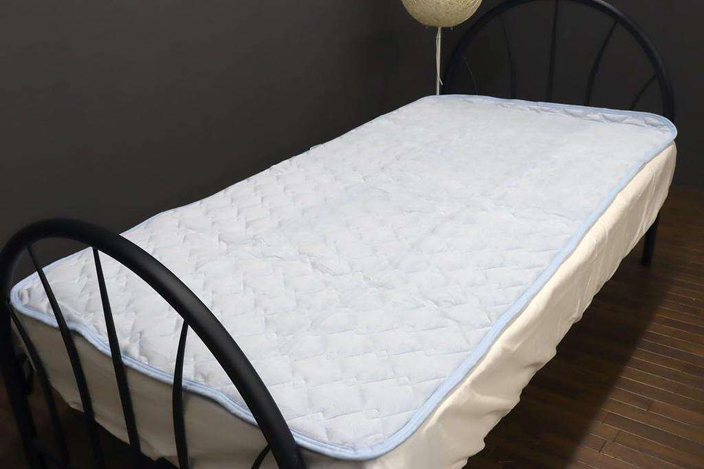 Romance Kosugi Mattress Pad (Heat Storage Filling, Cotton Velour) Semi-Double, Blue