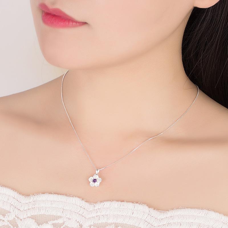 925 Silver Necklace Zircom for Women 18k Gold Plated Jewelry Sterling Silver Pendant Birthday Party Gift Jewelry Gift New N3641