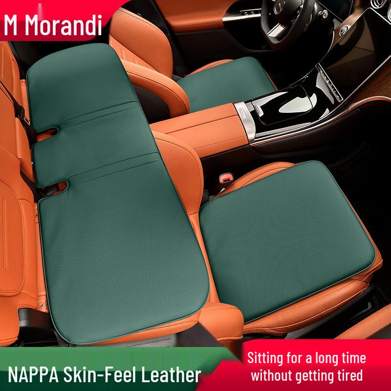 Morandi Nappa Leather All-Season Car Seat Cushion for Mercedes-Benz E-Class/C-Class/GLC/GLB/GLE