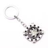Anime One Piece Logo Keychains Luffy Zoro Sanji Nami Boa Hancock Metal Keyrings Pendants Key Chain Holder Chaveiro Figure Toys