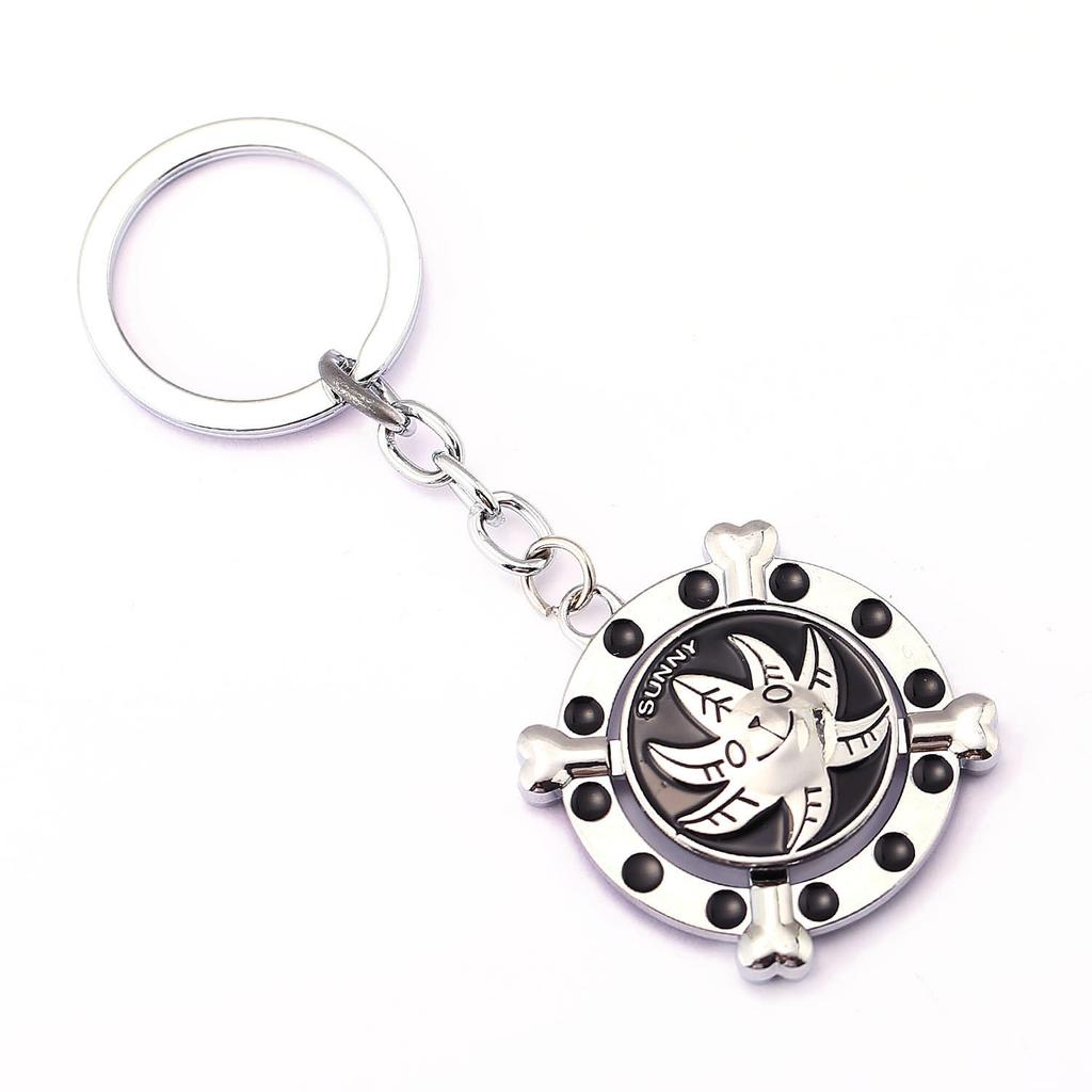 Anime One Piece Logo Keychains Luffy Zoro Sanji Nami Boa Hancock Metal Keyrings Pendants Key Chain Holder Chaveiro Figure Toys
