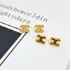 Manufacturer'S Supply Arc De Triomphe Pattern French Light Luxury Micro-Inlaid Zircon Earrings Are In Stock.