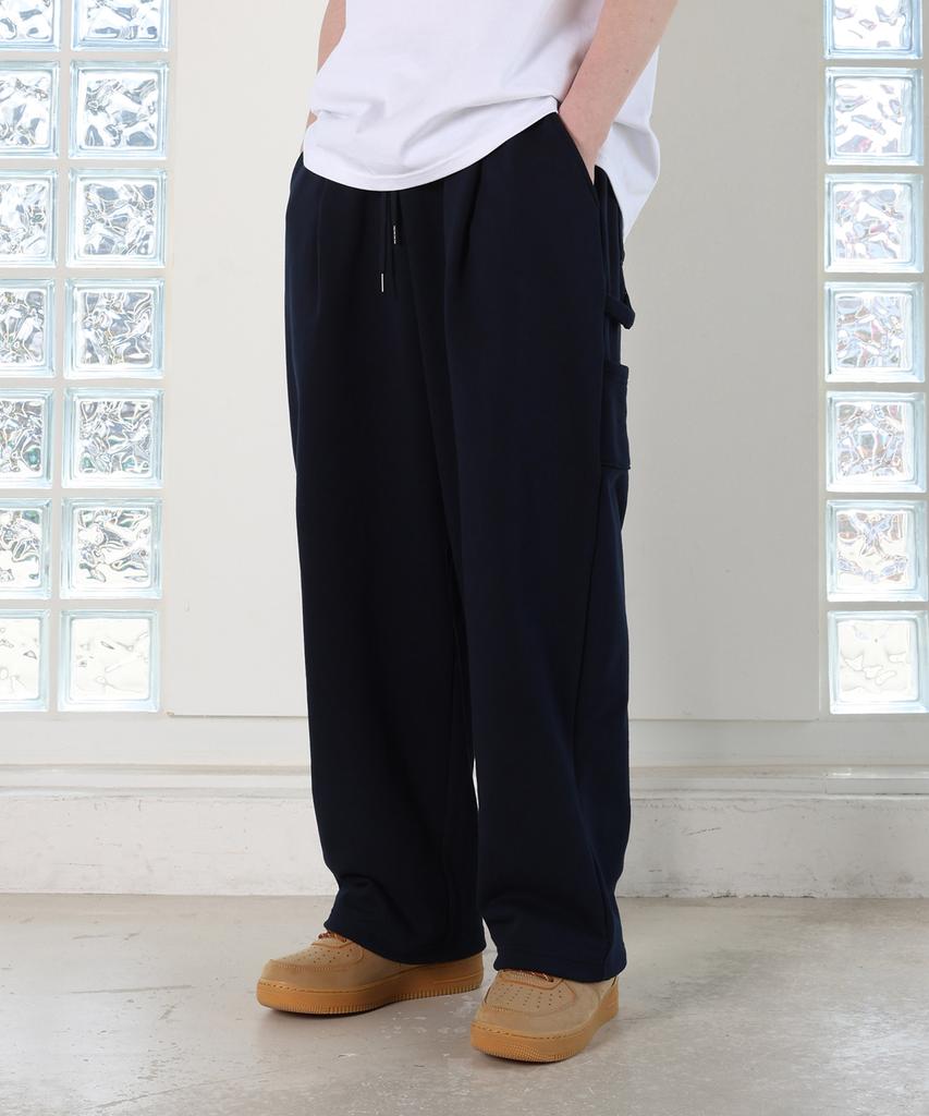 Yosemiti Pintuck Carpenter Wide Sweatpants Navy Ylp-601