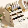 Makeup Organizer Box Division Desk Cosmetics Boxes Skincare Drawer Type Vanity Organization Box Dressing Table Storage Boxes