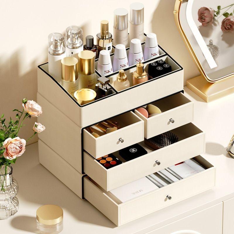 Makeup Organizer Box Division Desk Cosmetics Boxes Skincare Drawer Type Vanity Organization Box Dressing Table Storage Boxes
