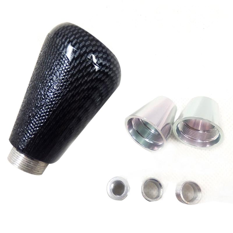 Universal 5-Speed Shift Knob Peach Wood MT Gear Lever Car Styling Auto Accessories Black-carbon black