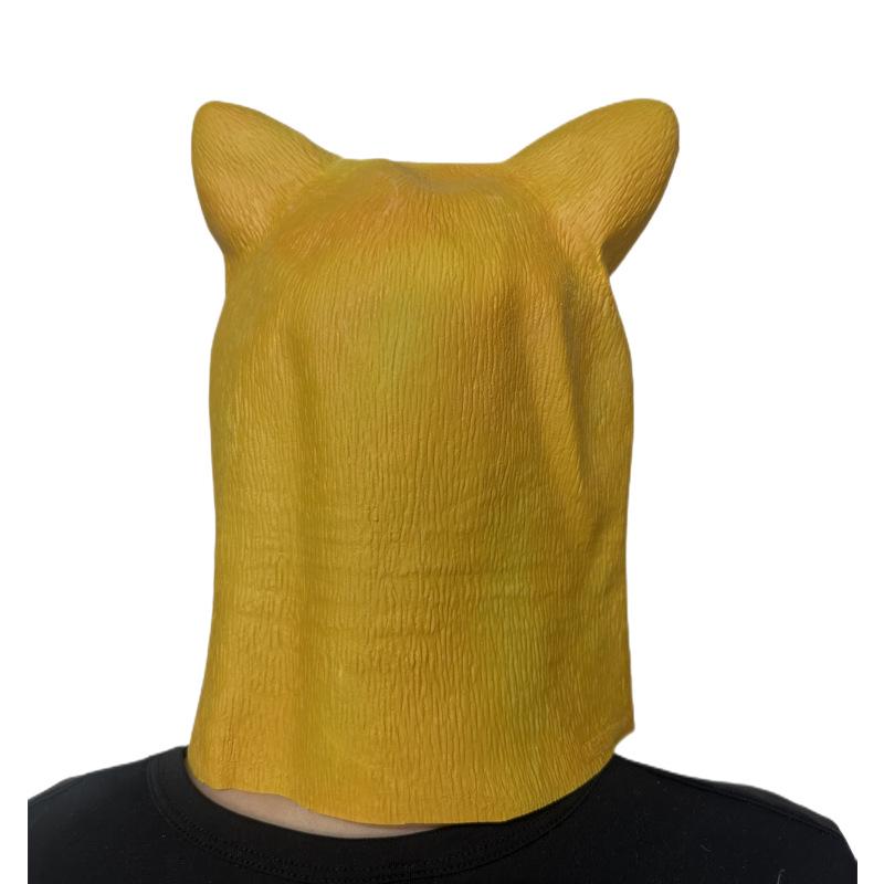 Halloween Wolfdog Shepherd Mask - German Shepherd Husky Latex Headgear for TikTok Style Parties