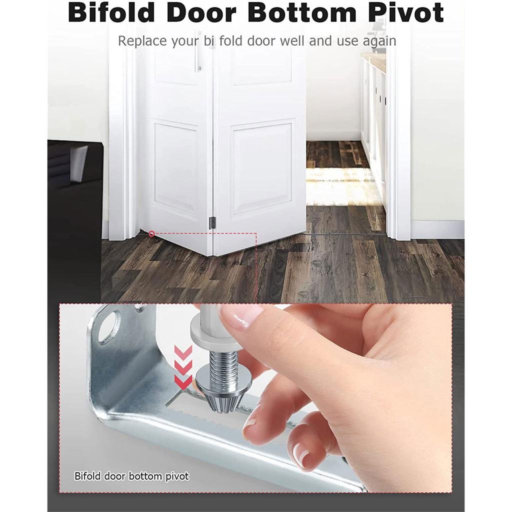 Door Hardware Repair Kit Bi-Fold Door Hinges Stainless Steel Top Pivots Bi-Fold Door Hardware Repair Replacement Kit