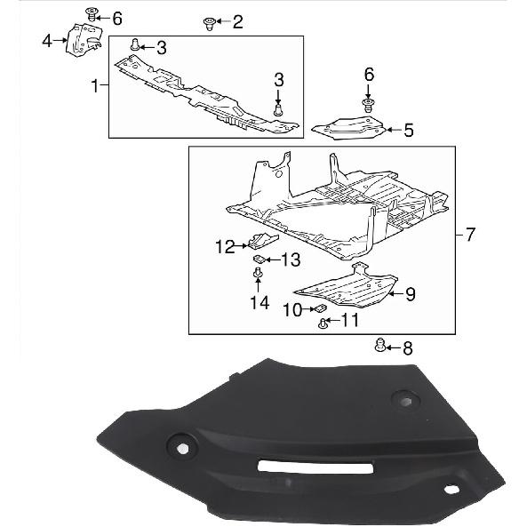 Front Grille Cover Protective Impact Resistant OEM Standard Plastic Precise Fit Lightweight for Accord 2018 to 2022 (71169 TVA A00 Front Left)