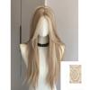 Blonde Wig for Women Long Straight Blonde Brown Wig Asian American Lace Front Synthetic Wig for Daily Use Cosplay Ombre Peluca
