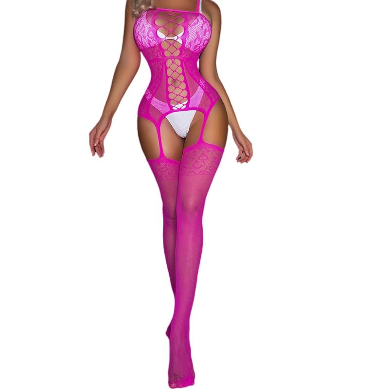 Fishnet Bodysuit Women Plus Size Lingerie Sexy Crotchless Tights BodyStockings Erotic Mesh Teddies Underwear Xxxxl Body Stocking