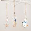 Wooden Material Ocean Animal Pendant Jute Rope Wall Pendant Decoration  Home Decoration