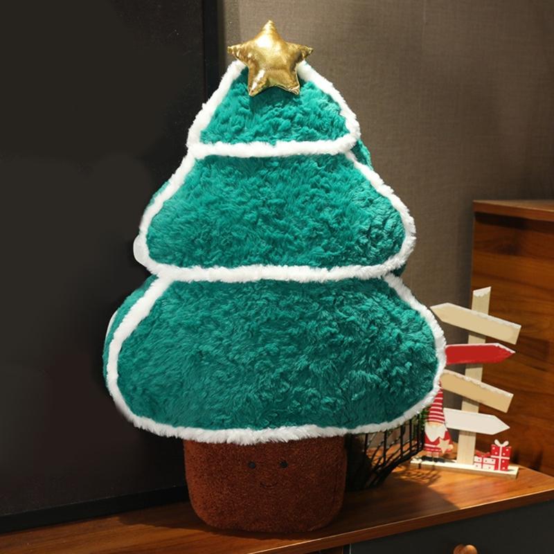 Plushie Throw Pillow Comfortable Christmas Holiday Cushion for Sofa and Bed Decoration Throw Pillows 1PC
