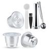 Capsula Caffè Ricaricabile Nespresso Pod Filtro Caffè Espresso in Acciaio Inossidabile con Pressino Capsula Riutilizzabile Articoli per Caffè