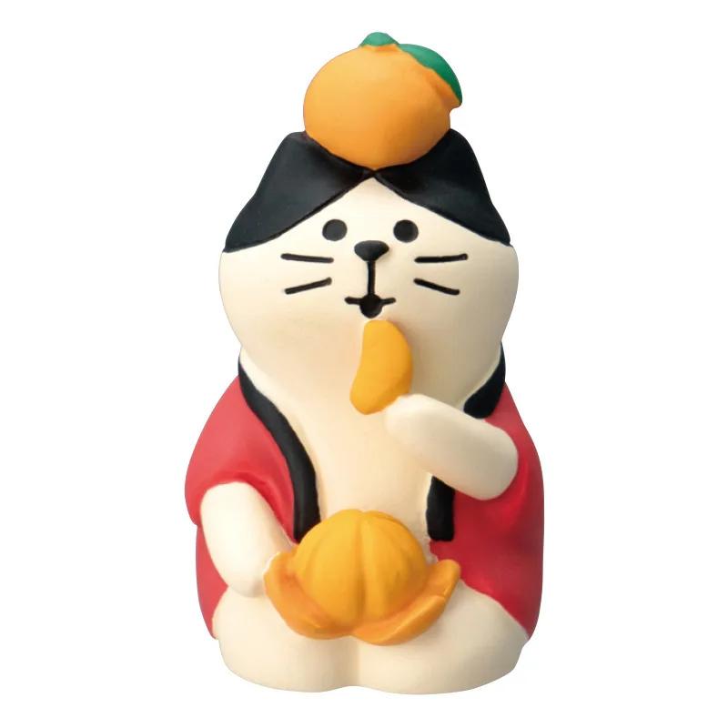 Japanese Groceries Zakka Lucky Tangerine Series Fishbowl Decoration Bath Ornaments Resin Craft Toys Collectible Gifts