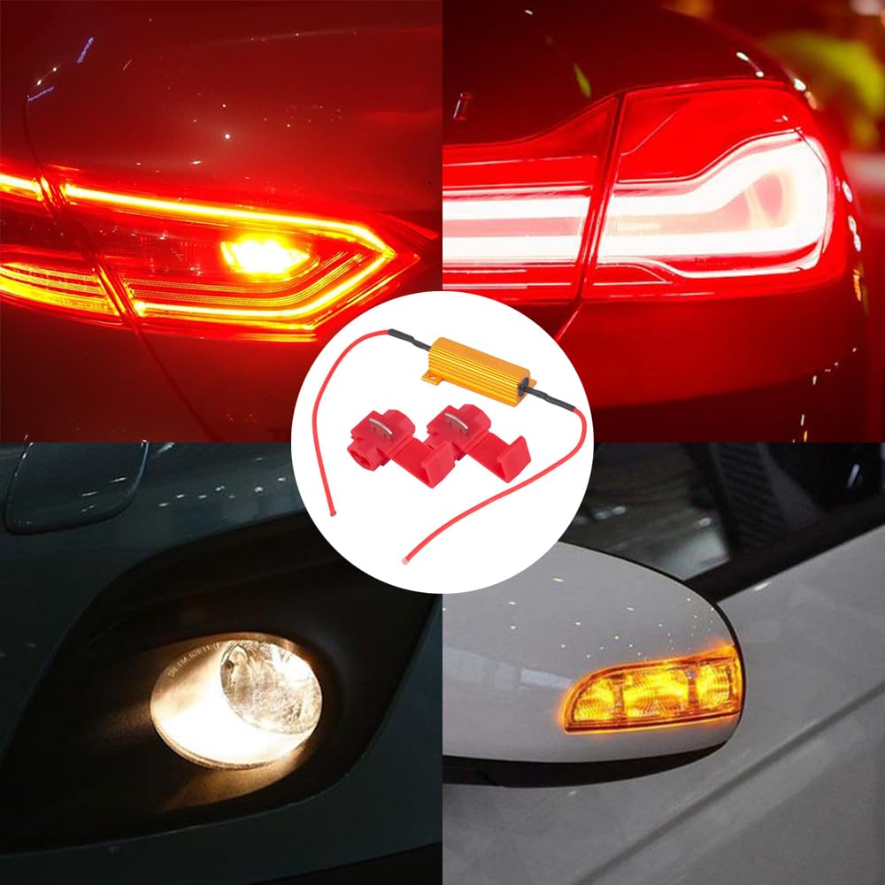 LKCCTK High Fla Prevention Resistor, LED Turn Signal Resistor, For 12 V, 50 W,