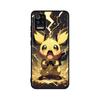 CT53 Cute Pikachu Case for OPPO Reno 8 6 5 4 Pro Find X3 A17 A31 A38 A40 A53 A54 A55 A74 A76 A78 A77 A80 A94 A95 A96 Lite Black Sofe Cover