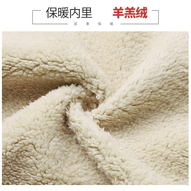 Men S European Size Thick Fleece Hooded Jacket Work Coat