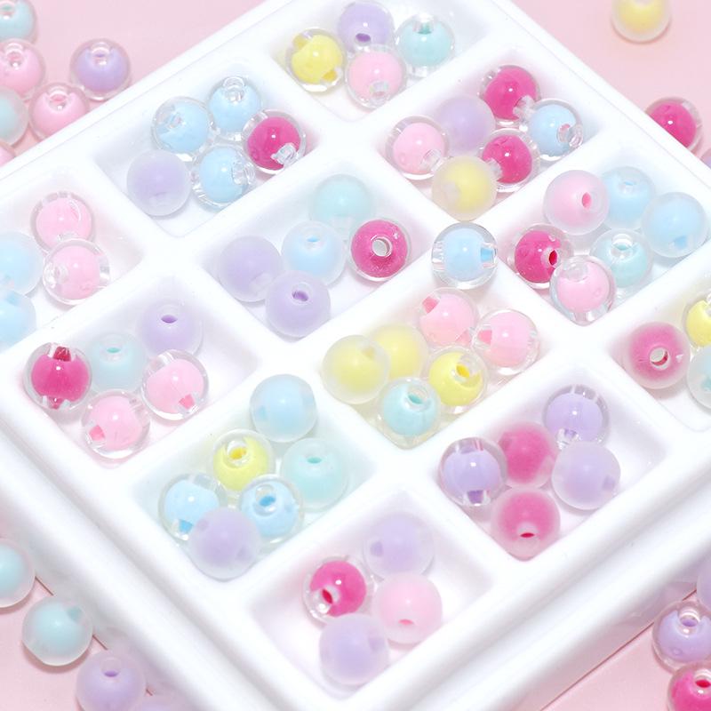 Acrylic Candy Color Flower Heart Rabbit Beads for DIY Children's Educational Ornaments and Mother's Day Crafts