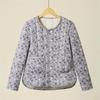 Winter Outer Wear Small Cotton-padded Jacket with Floral Lining for Women, Warm Cotton-padded Tops