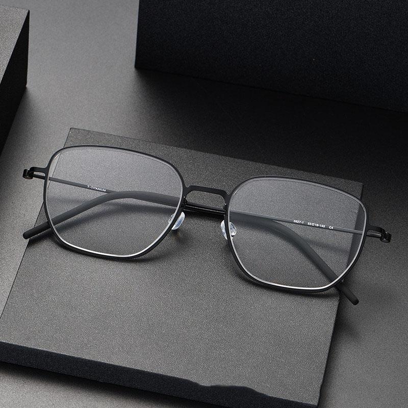 Pure Titanium Glasses Frame Men Women New Pilot Optical Myopia Prescription Eyeglasses Frame Full Korean Screwless Eyewear
