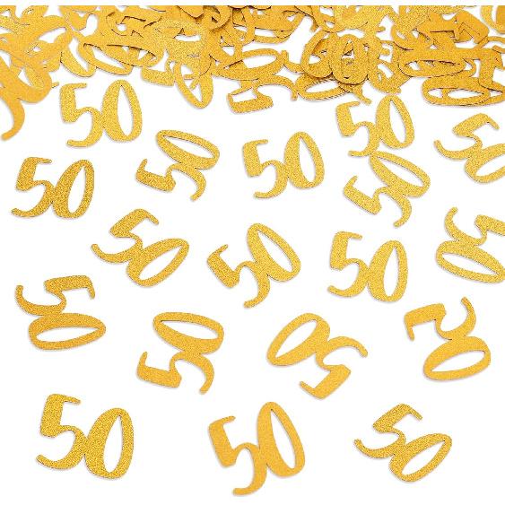 Gold Glitter 40th Birthday Confetti - Forty Birthday Confetti Paper Scatter Party Table Decor, Happy 40th Anniversary Party Decor (Gold Glitter 40th