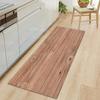 Wood Pattern Anti-Slip Kitchen Mat Absorbent Floor Rug for Bedroom Living Room Hallway Balcony Entrance Doormat