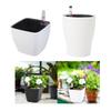 Self Watering Plastic Planter with Water Level Indicators Modern Decorative Planter Flower Pots for House Plant Device