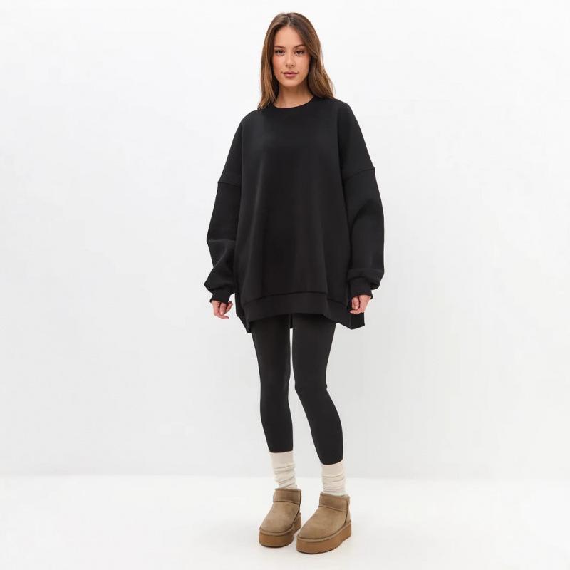 European & American Style Solid Color Velvet Thick Pullover Hoodie - Autumn/Winter Fashion L