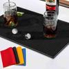 Bar Mat Rubber Coffee Bar Mats Anti-slip PVC Cup Mat Waterproof Heat Resistant Drain Mat for Bar Cafe Barista Cocktail Bartender