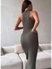 Sommer 2025 Damen Sexy Neckholder Strickkleid - Europäischer & Amerikanischer Stil
