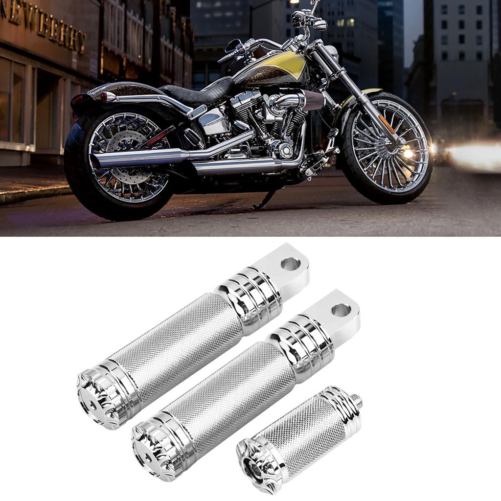 Pair of Front Rear Motorcycle CNC Foot Pegs Shifter Pedals Footrest Black