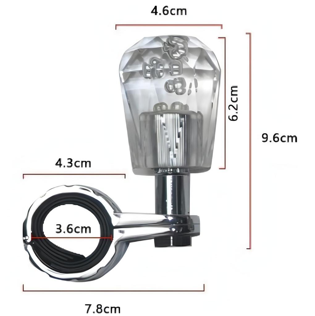 Buublu Lenkradspinner Lenkung Unterwasser Blume Kristall Weißer Knauf, (Weiß)