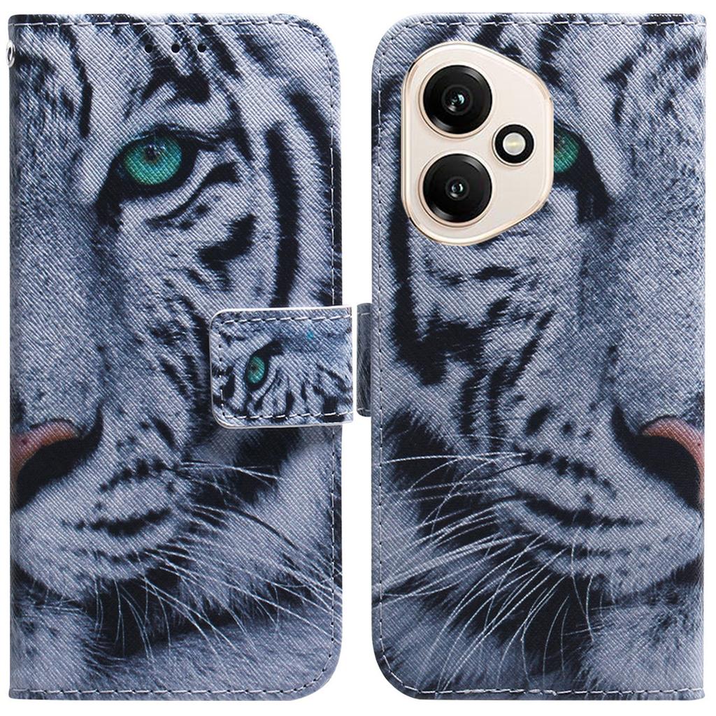 Pro Honor 400 5G (Globální) Peněženkové pouzdro s potiskem, kožený kryt na telefon