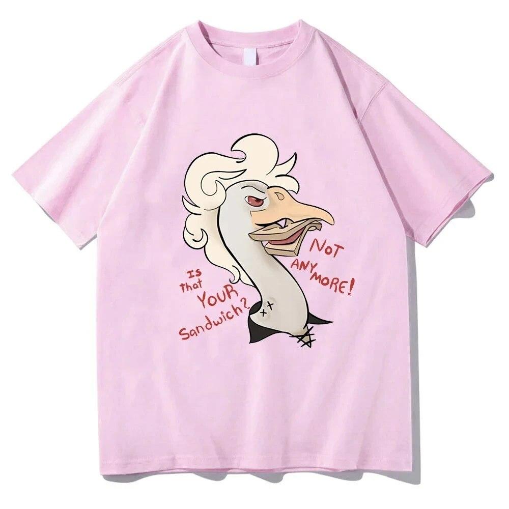 Letní trička s krátkým rukávem Funny Kawaii Streetwear Gym Tričko s krátkým rukávem Husí Astarion Graphic TRIKS Žena Y2k Top Trička