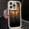 Phone Case for iPhone 17 Air 16E 15 16 Pro Max God Jesus Pray Cross Bible Cover 14 Plus 13 12 Mini Soft Shell Silicone Fundas