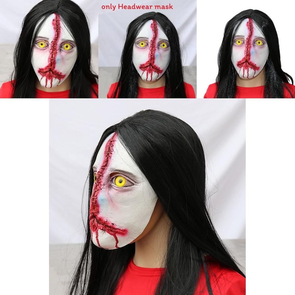 Halloween Horror Props Ghost House Escape Room Npc Latex Mask For Adults